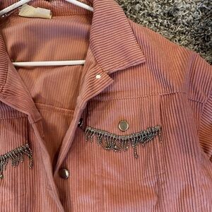 NWOT Savanna Jane Cropped Pink Jean Jacket